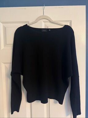 Cyrus Black Boatneck Knit Sweater